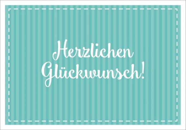 Postk. LQ Herzlichen Glückwunsch