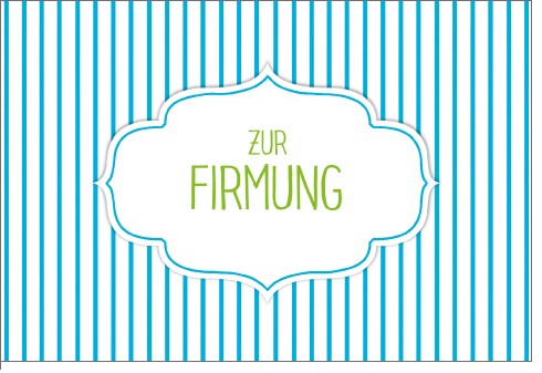 Umschlagk. NP Zur Firmung blau