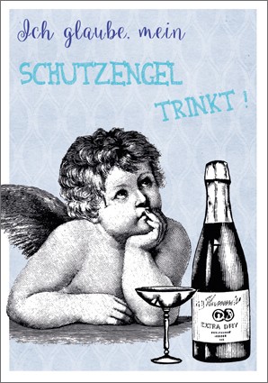 Postk. Vintage Schutzengel