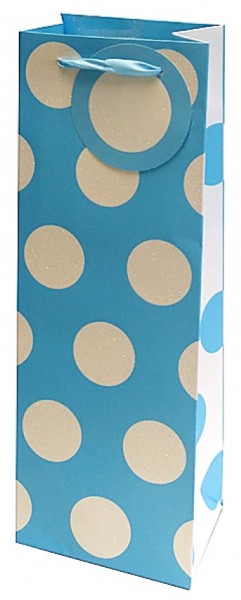 Hellblaue Punkte Bag small (Flasche)