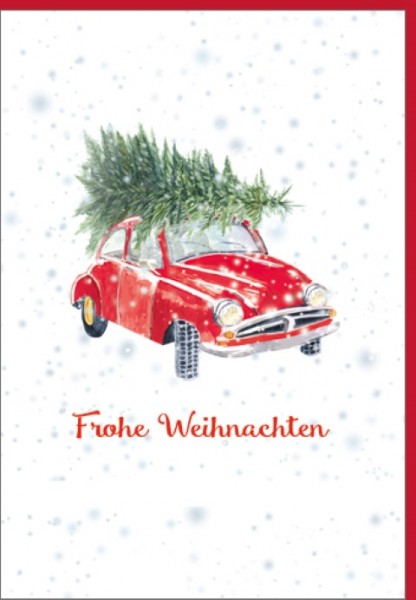 Umschlagk. Frohe Weihnachten Auto