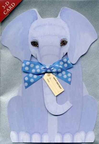 Umschlagk. 3-D Elefant