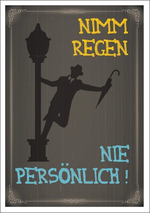 Postk. Vintage Regen
