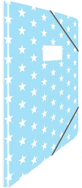 Eckspannmappe A3 Lightblue Stars