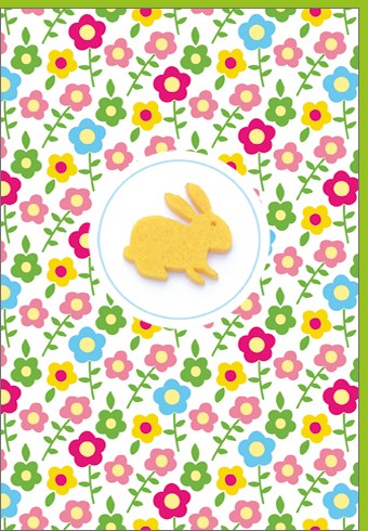 Umschlagk. Blümchen mit Hase