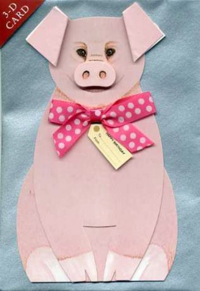 Umschlagk. 3-D Schweinchen