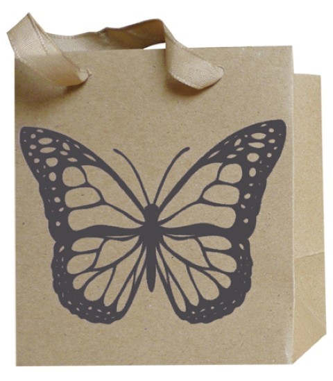 Schmetterling Bag schwarz 9x9x6cm