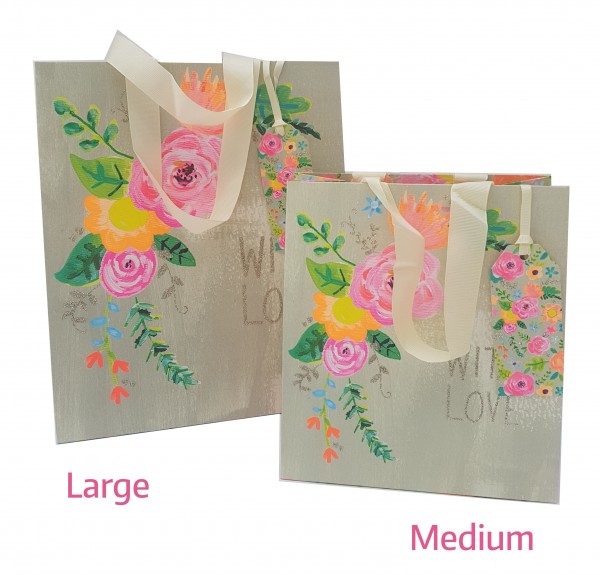 With love Glitzer Bag large