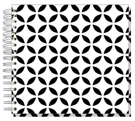 Fotoalbum 24x24 Black White Ornaments