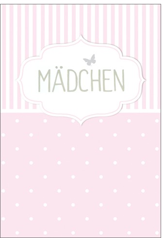 Umschlagk. Mädchen rosa gestreift