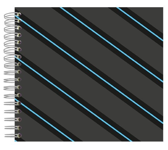 Fotoalbum 24x24 Grey Blue Stripes