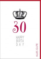 Umschlagk. Happy Birthday Krone 30 Umschlagk. Happy Birthday Krone 30