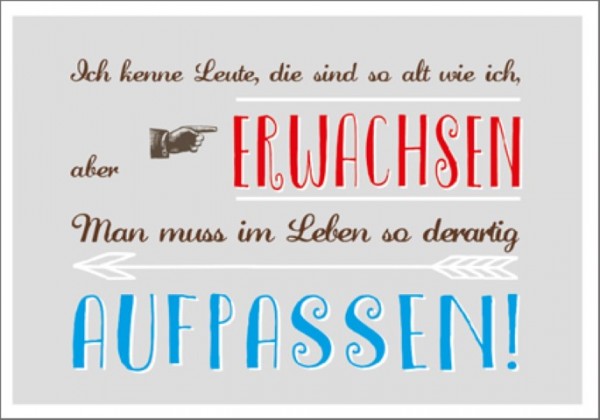 Postk. Vintage Erwachsen