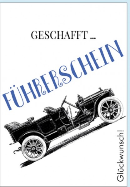 Umschlagk. Führerschein geschafft