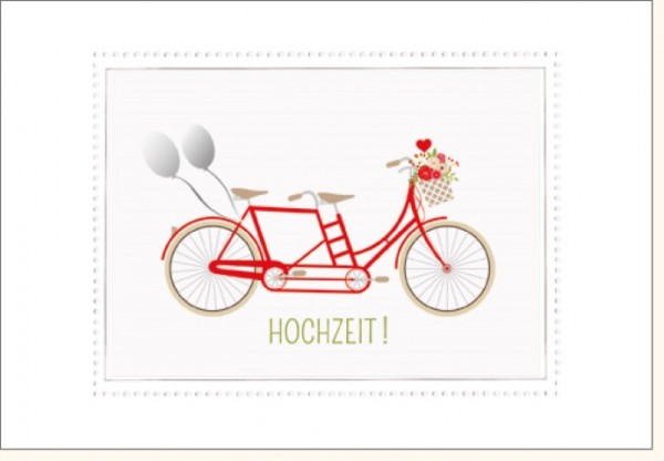 Umschlagk.Hochzeits-Tandem