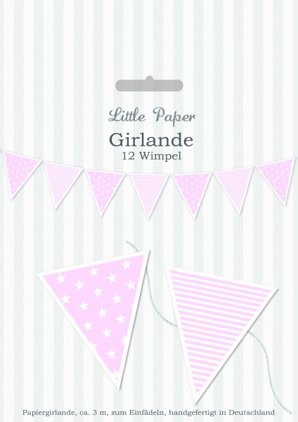 Girlanden Rosa Wimpel