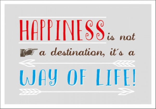 Postk. Vintage Happiness is not....