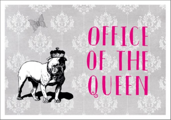 Postk. Vintage Office of the Queen