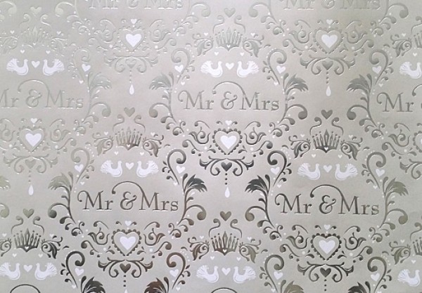 Mr.&Mrs. Hochzeit silber