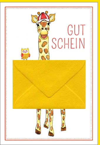 Umschlagk. Giraffe mit Umschlag