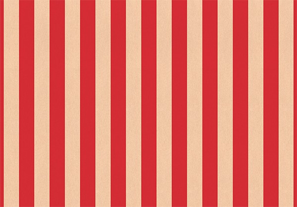 Streifen kraft rot 50x70