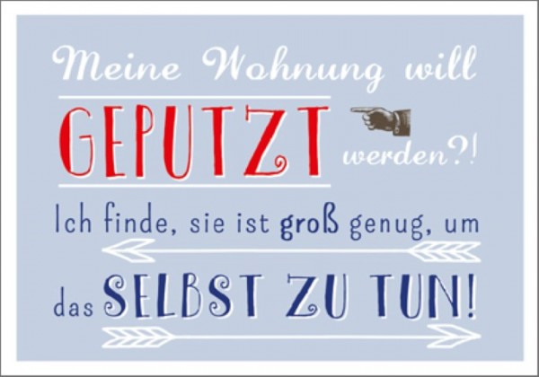 Postk. Vintage Meine Wohnung...
