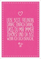 Postk. LQ Liebe beste Freundin Postk. LQ Liebe beste Freundin