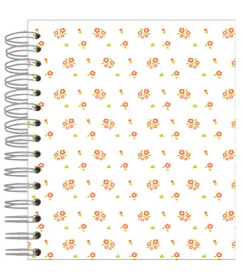 Buch 12x15 Neon Blümchen