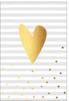 Umschlagk. pc Gold Coeur grau Umschlagk. pc Gold Coeur grau