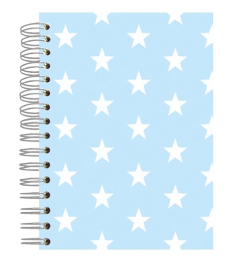 Buch A5 Lightblue Stars