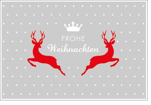 Umschlagk. Frohe Weihnachten Hirsche