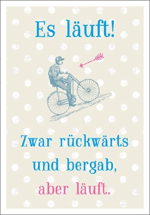 Postk. Vintage Es läuft