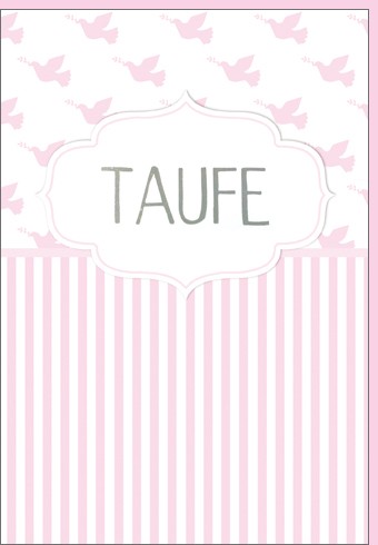 Umschlagk. Taufe Mädchen rosa