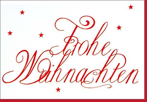 Umschlagk. Weihnachten Script Rot