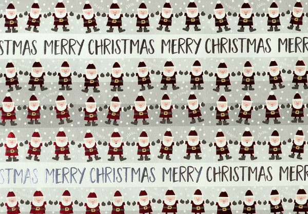 Geschenkpapier Kleine Weihnachtsmänner