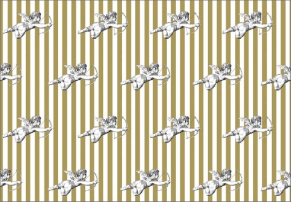 Cupido Streifen gold 50x70