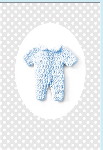 Umschlagk. hellblau Babystrampler