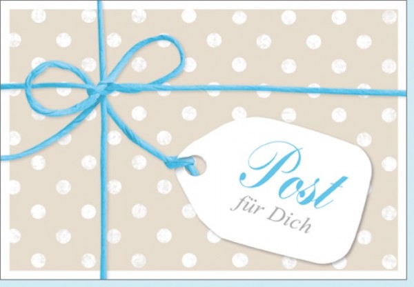 Umschlagkarten Schleife Post für Dich
