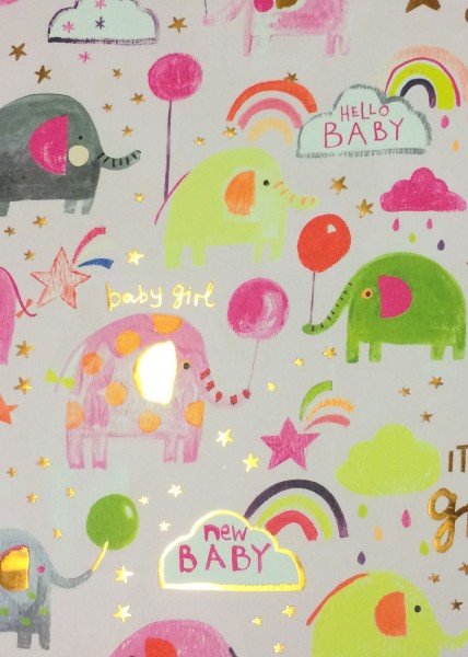 Geschenkp. Baby Elefanten rosa