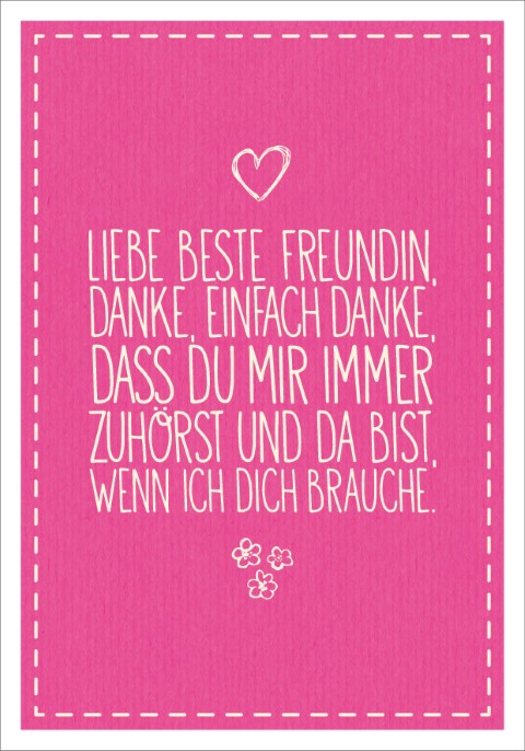 Postk Lq Liebe Beste Freundin Postkarten Karten Littlepaper Shop