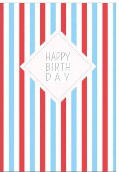 Umschlagkarten Happy Birthday bunt