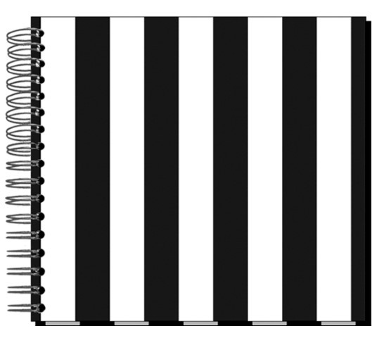 Fotoalbum 24x24 Streifen schwarz