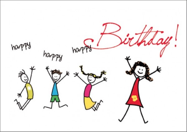 Postk. Happy Birthday