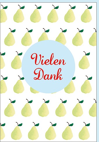 Umschlagk. Birnen Vielen Dank