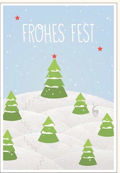 Umschlagk. Frohes Fest Winterlandschaft