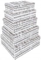 Rechteck Music Sheet Grey 5tlg. groß Rechteck Music Sheet Grey 5tlg. groß