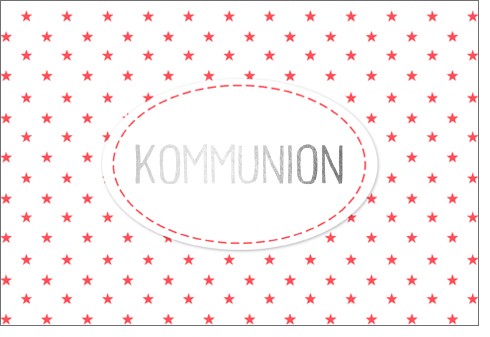 Umschlagk. NP Kommunion Sternchen orange