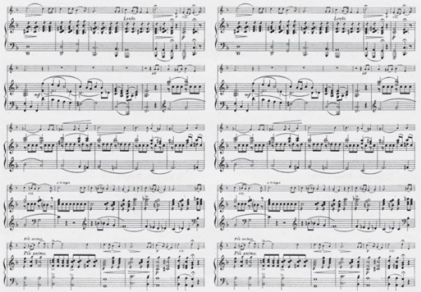 Music Sheet grey 50x70