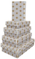 Kart. Recht. Grey Gold Stars 5 tlg. Kart. Recht. Grey Gold Stars 5 tlg.