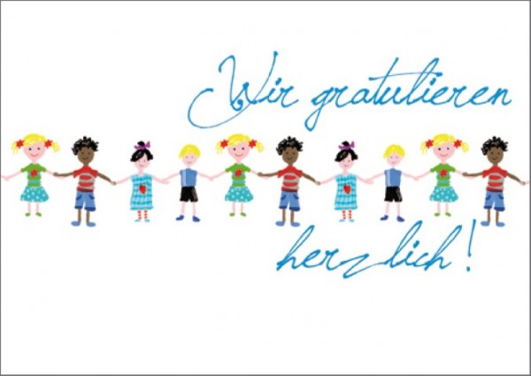 Postk. Wir gratulieren